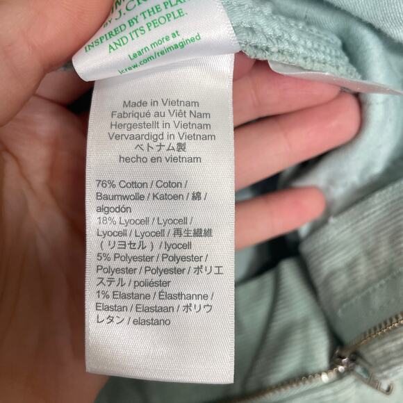 J. Crew Vintage Slim Straight Corduroy Pant in Dusty Shale sz 28 Mint Green - Picture 9 of 16
